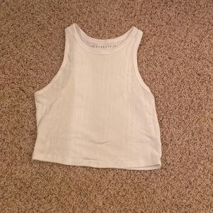 White cropped tee lightly used